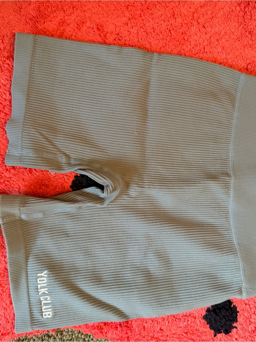 Women’s Ribbed Athletic Shorts in Olive with Yolk Club Accent